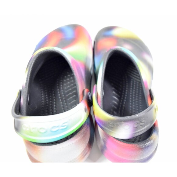 Women's Crocs Non-Slip Multi-Color Tie Dye Style Clog Shoes Size 6 - Picture 6 of 7